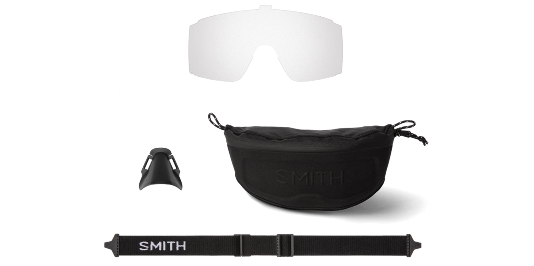 Smith Optics Pursuit ChromaPop Unisex White Sport Shield Sunglasses with Side Shields