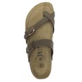 thumbnail image 2 of Women's Double Strap Thong Genuin Leather Footbed Insole Flat Sandals, 2 of 2