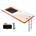 thumbnail image 1 of VEVOR Inflatable Floating Dock, 15x6.5FT Inflatable Dock Platform with 4*6FT Trampoline Mesh Pool, Non-Slip Floating Platform Water Mat with Portable Bag & Detachable Ladder for Pool Beach Relaxation, 1 of 9