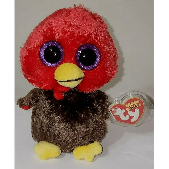 Ty Beanie Boos - Gobbles the Turkey (Glittery Eyes) 6 inch Plush