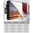 thumbnail image 7 of Outdoor TV Cover 40 to 43 Inch Weatherproof, Christmas Snowman Waterproof TV Screen Protector for Outside Decor with Zipper and Pocket 40"L x 25"H , Winter Snowflakes Red Black Buffalo Plaid, 7 of 7