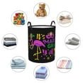 thumbnail image 6 of Fotbe Laundry Hamper With Durable Leather Laundry Basket Mardi Gras With Flamingo Thickened Waterproof Round Collapsible Laundry Hamper, Dirty Clothes Laundry Basket, 6 of 8