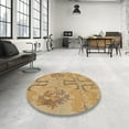 thumbnail image 4 of Ahgly Company Machine Washable Indoor Rectangle Abstract Cinnamon Brown Area Rugs, 4' x 6', 4 of 7