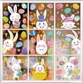 thumbnail image 1 of Adhesivos para ventanas con decoraciones de Pascua, decoración, huevos de Pascua, conejito, zanahoria, flores, suministros para fiestas, regalos, 1 of 7