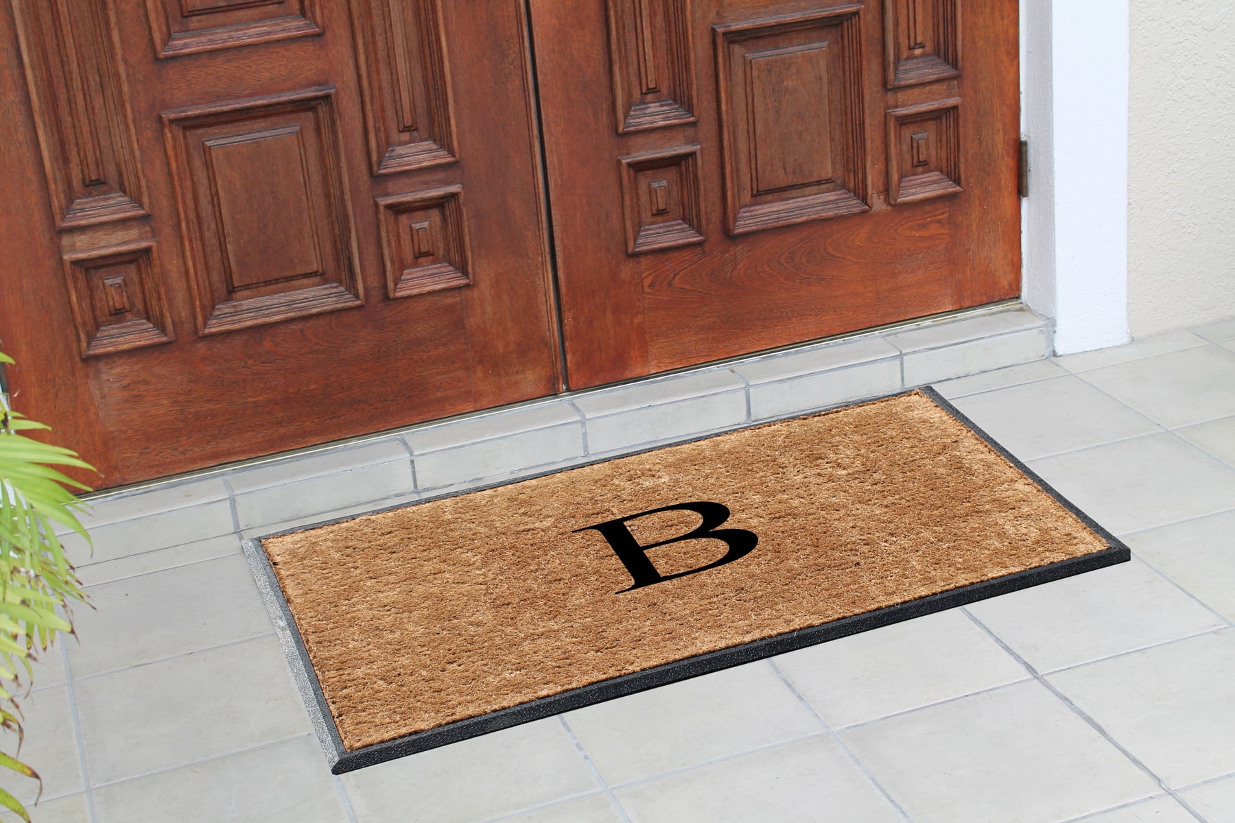 A1HC First Impression 30 in. x 48 in. Rubber and Coir Molded Double Monogrammed Door Mat