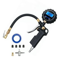 MOMOJIA Tire Pressure Gauge and Inflator Large Display 250PSI Heavy Duty Air Chuck and Compressor Accessories with Rubber Hose