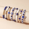 thumbnail image 7 of SmartBy Game Day Bracelets Stackable Sports Football Charm Bracelets Elasticated Football Themed Bracelets Set for Women Men Football Fans Boho Summer Beach Jewelry, 7 of 7