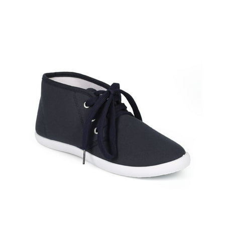 New Women Refresh Glide Canvas Round Toe Lace Up Chukka Flat Sneaker