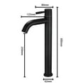 thumbnail image 4 of Black Bathroom Vessel Sink Faucet,Single Handle Bathroom Faucet,Single Hole Tall Bathroom Faucet Stainless Steel Lavatory Vanity Faucets Mixer Taps,Sleek Design, 4 of 11