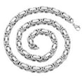 thumbnail image 5 of Invicta Jewelry Men's Polished Byzantine Chain Stainless Steel Necklace (8mm) - 26", 5 of 8