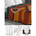 thumbnail image 6 of Aztec Southwest Full Size Flat Sheet, Wrinkleproof & Fadeproof Cooling Flat Bed Sheet Only, Vintage Geometric Farmhouse Art Breathable Soft Bedding Top Sheets 81 x 96 Inches, 6 of 8