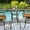 Dark Bronze, variant on W WARMHOL Cast Aluminum Patio Bar Table, 38.5" Outdoor Bar Height Bistro Table with 2" Umbrella Hole, Patio Bistro Round High Top Dining Table Pub Table for Porch Balcony Backyard, White