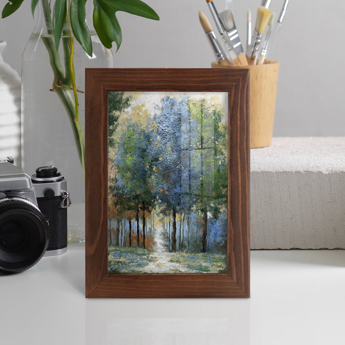Afternoon Light -Framed Print w/glass-Chestnut