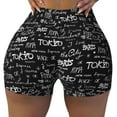 thumbnail image 2 of Haiem Travel The World No Front Seam Biker Shorts for Women Yoga Workout Gym Bike Shorts with Tummy Control Moisture-Wicking-Large, 2 of 9
