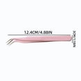 thumbnail image 3 of Stainless Steel Tweezers Curved Tip, Precision Crafting Tool for Jewelry Making Small Detail Work, Durable Hobby Tweezers for Beads Rhinestones Model Building, Pink, 3 of 6