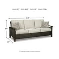 thumbnail image 4 of Signature Design by Ashley Paradise Trail Patio Sofa in Medium Brown, 4 of 10
