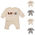 thumbnail image 4 of Odeerbi 0-4 Años Niño Niña Conjunto Algodón Sudadera Cuello Redondo Sudadera Cuello Redondo Sudadera Pantalones Sueltos Conjunto Dos Piezas Sudadera Cuello Redondo Pantalones Sueltos, 4 of 6