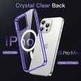 thumbnail image 4 of JETech Magnetic Case for iPhone 15 Pro Max 6.7-Inch Compatible with MagSafe Wireless Charging, Shockproof Phone Bumper Cover, Anti-Scratch Clear Back (Light Purple), 4 of 7