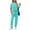 Lake Blue, variant on MOSHU Womens Two Piece Outfits Short Sleeve Color Block Tops Long Pants with Drawstring Tracksuit Jogger Sets