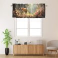 thumbnail image 2 of Forest Deer Curtain Valances Spring Wild Animals Colorful Flowers Rainforest Landscape Window Treatment Valance Curtains for Bathroom 54 by 18 in, 1 Panel, 2 of 6