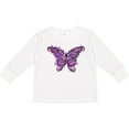 thumbnail image 3 of Inktastic Purple Ink Butterfly Boys or Girls Long Sleeve Toddler T-Shirt, 3 of 5
