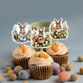 thumbnail image 3 of Easter Cupcake Toppers - Festive Decoration for Spring Baked Goods - Perfect for Easter Celebrations(Bunny & Eggs Design), 3 of 10