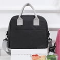thumbnail image 3 of Bolsa de almuerzo con película de aluminio, liviana, portátil, conveniente, paquete de aislamiento térmico suave, bolso Bento para picni Negro Baoblaze Bolso de almuerzo, 3 of 8