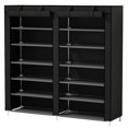 thumbnail image 3 of AGASY Shoe Rack Portable Storage Free Standing Shoe Organizer with Non-Woven Fabric Cover (Black), 3 of 4