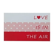 HJQEQVD Valentine's Day Wooden Heart Signs Decorations Heart Shaped Table Centerpiece Double Printed Buffalo Plaid Love Tiered Tray Decor Rustic Valentine's Day Decor for Home Wedding Party