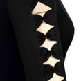 thumbnail image 5 of MEOWCOS Gothic Maxi Dress Dark Bat Style Deep V Neck High Split Side-Slit Long Sleeved Dress, L, 5 of 6