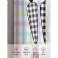 thumbnail image 6 of Happy Easter Sheer Curtains 54 Inch Length 2 Panels Set Window Treatments, Black and White Carrots Colorful Plaid Rod Pocket Semi Curtains for Living Room/Bedroom/Kitchen Décor, 104"W x 54"L, 6 of 7