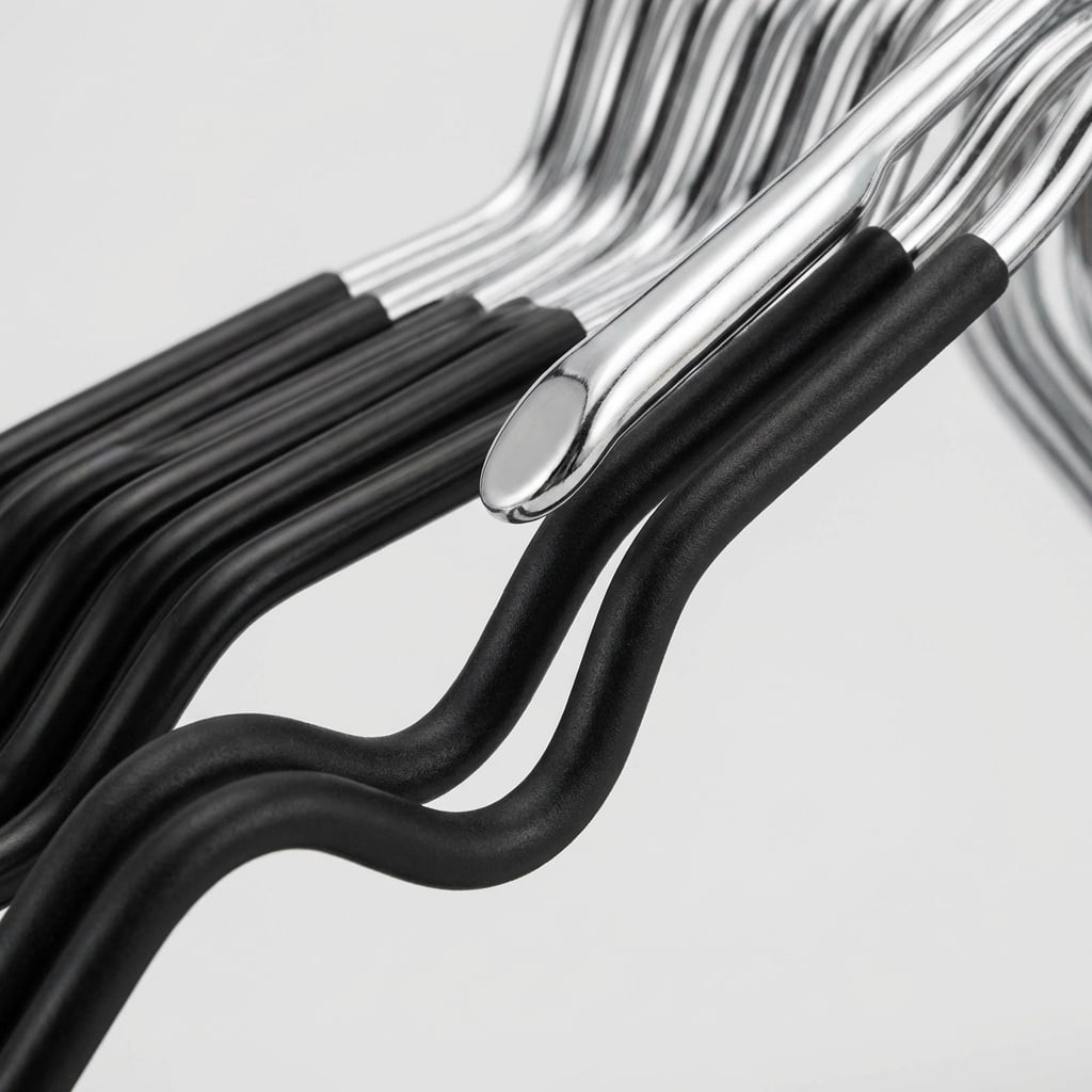 24-Pack Metal Hangers with Shoulder Notch - Heavy Duty Wire Clothes Hangers, Ultra-Thin Stainless Steel, Non-Slip, Space-Saving Coat Hangers for Home, and Hotels - Rust-Resistant and Durable