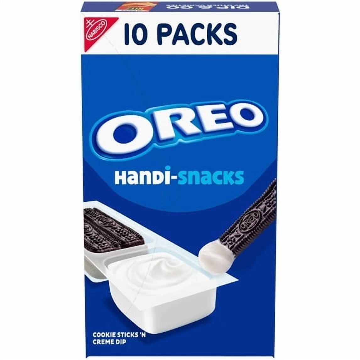 2 pack Handi-Snacks OREO Cookie Sticks 'N Creme Dip Snack Packs, 10 Snack Packs