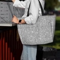thumbnail image 7 of Daiia GlitterSilver Beach Travel Bag - Water-Resistant Beach Bag, Lightweight Tote with 7 Pockets for Women and Men - Gym,Pool,Camping,Reusable Grocery Bag, 7 of 7