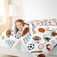 thumbnail image 4 of Homewish Eat Sleep Sports Bedding Comforter Set 2pcs for Kids Teens Adults,Football Baseball Basketball Soccer Twin Comforter Sets Microfiber,Sport Theme Breathable Bedding Set, 4 of 8