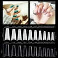thumbnail image 4 of 500-1000Pc Clear Natural Salon Half French False Acrylic Nail Art Cowboy Tips, 4 of 4