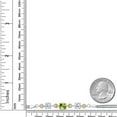 thumbnail image 4 of Gem Stone King 925 Silver and 10K Yellow Gold Green Peridot and Lab Grown Diamond Bracelet for Women | 3.01 Cttw | Gemstone August Birthstone | Round 7MM & 6MM | Size 7 inch | Made in Italy, 4 of 5