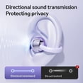 thumbnail image 5 of Wireless Earbuds Open Ear Clip On Headphones with LED Digital Display Charging Case Touch Control Bluetooth 5.4 Air Conduction Sport Earphones for Running Fitness, Medium Purple, 5 of 7