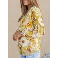 thumbnail image 3 of ORUYROP Blouses Décontractées Boho à Imprimé Floral Col en V Manches Longues Amples pour Femmes, 3 of 6