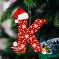 thumbnail image 5 of Dmlowu 26 Letter Christmas Ornaments with Santa Hat - Merry Christmas Tree Ornaments for Xmas Tree, Hanging Christmas Decorations for Holiday Party Decor, DIY Holiday Name Pendant, 5 of 6