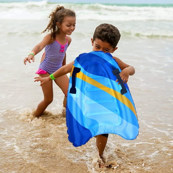 Gosuguu Inflatable Surfboard with Handles, Portable Bodyboard for Kids, Lightweight Pool and Beach Body Boards, Swim Surfboard for Water Sports