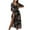 Black, variant on AOOCHASLIY Clarance Dresses for Women 2022Women's Fashion Bohemian V-Neck Loose Half Sleeve A-Line Print Floral Long Maxi Dress