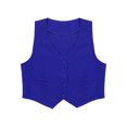 thumbnail image 3 of HULIJA Women's Regular Fitted Vest Solid Business Dress Suits Button Down Waistcoat V Neck Sleeveless Blue S, 3 of 7