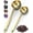 Gold, variant on Premium Coffee Scoop Set - 1 Tbsp (15ml) & 2 Tbsp (30ml) Measuring Tablespoon - Stainless Steel Coffee Measuring Spoon and Scooper with Long Handles - Pack of 2