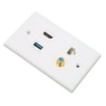thumbnail image 2 of Home Wiring Faceplate,4 Port Wall Plate Port Outlet Plate HD Multimedia Interface F Type Cat Wall Plate Ultimate Reliability, 2 of 9