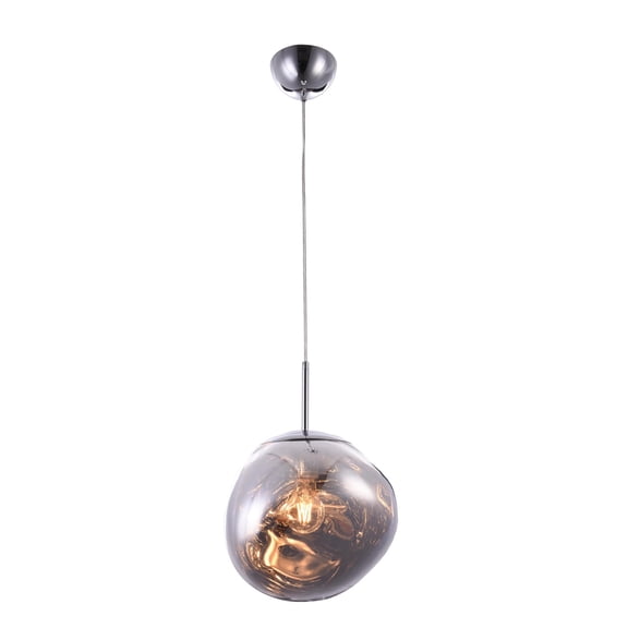 Bethel a Chrome Orb Acrylic Single Pendant Light with Chrome Hardware