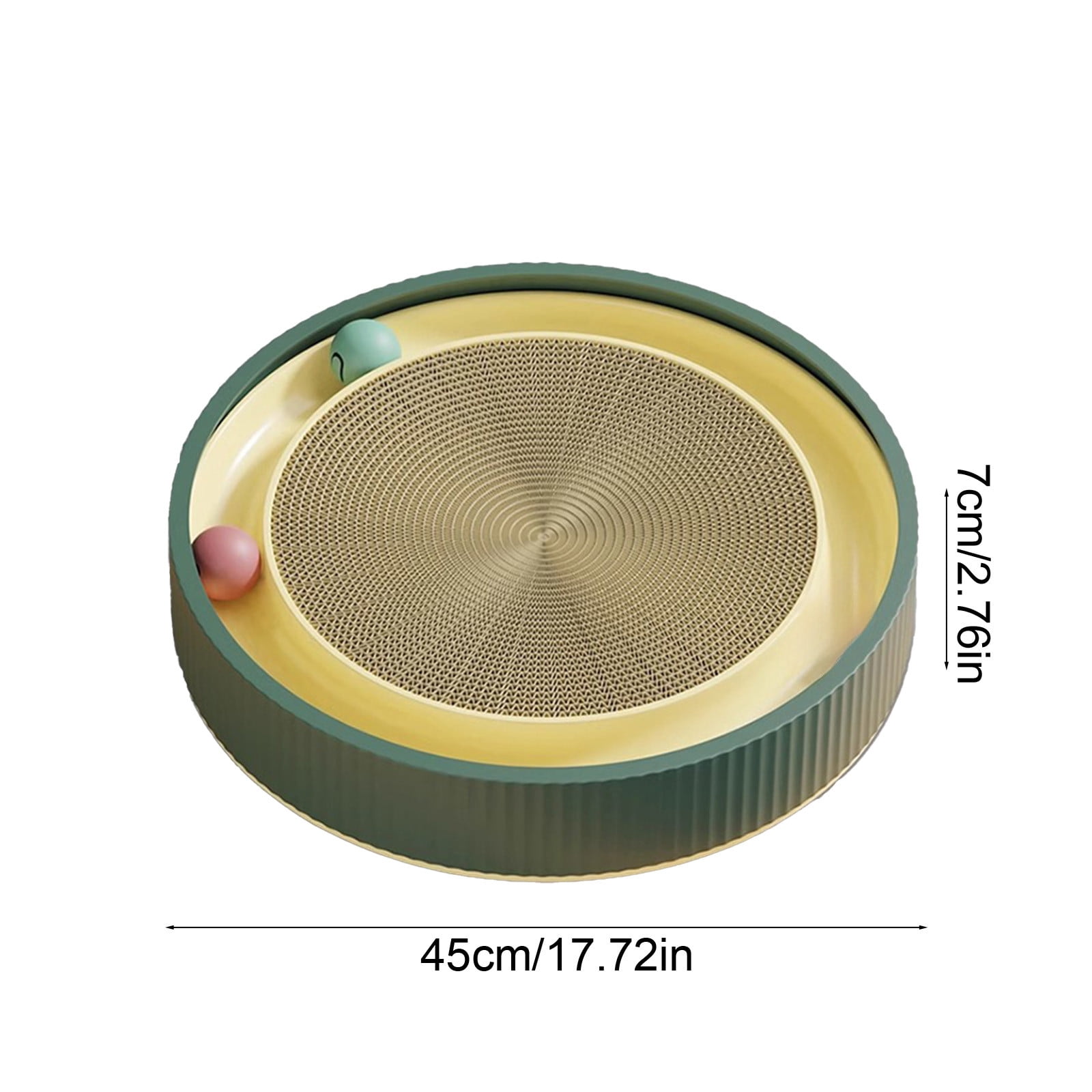 Zenithome 360° Rotating Cat Scratching Board Toy with Replaceable Scratch Pad, Interactive Carousel & Noise Maker for Active Cats, Durable ABS Plastic & Corrugated Cardboard, Non-Slip Base