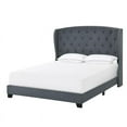 thumbnail image 3 of King Tufted Wing Bed in Charcoal Gray, 3 of 6