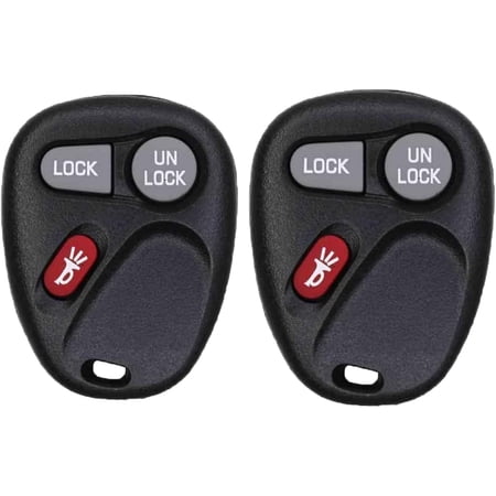 Easy to Use Car Key Fob Keyless Entry Remote for 2001-2002 Sierra FCC KOBLEAR1XT Part Number 15042968 Pack of 2