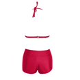 thumbnail image 4 of DPTALR Women's Brief Solid Color Flat Angle Split Sexy Lady Bikini Swimsuit, 4 of 4